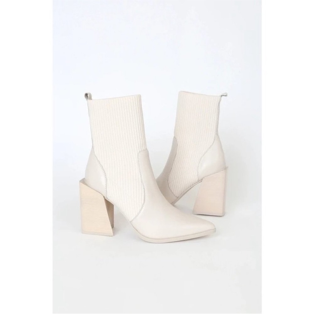 Steve Madden Tackle Bone Leather Ankle Boots size 6 NWT